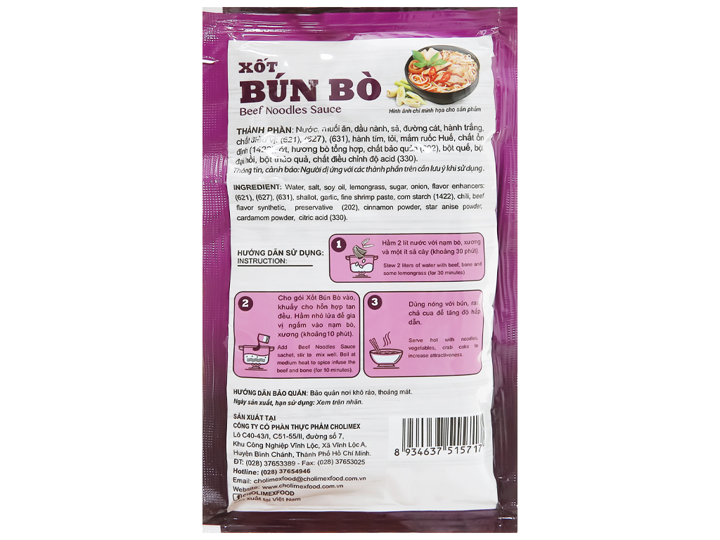 [90g] Xốt bún bò [VN] CHOLIMEX Beef Noodles Sauce (bph-hk)