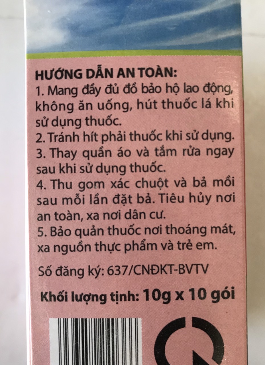 Thuốc trừ chuột RAT K 2% DP - Gói 10g