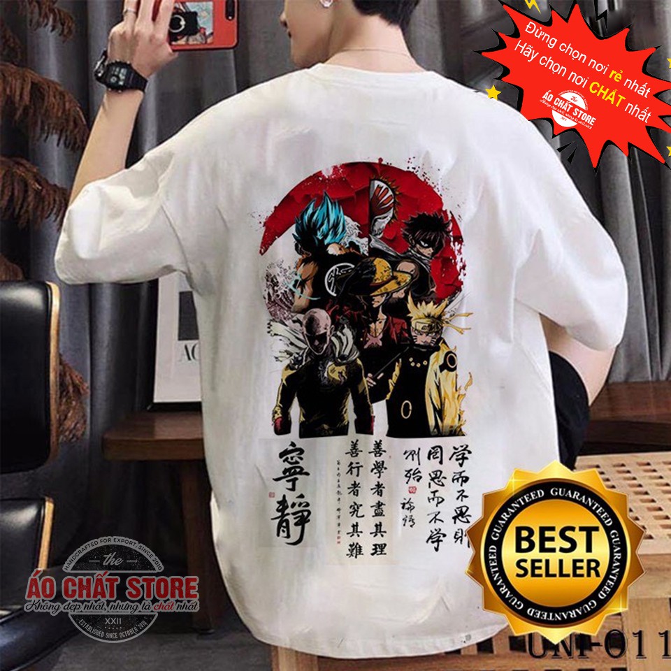 Áo Thun nam nữ Unisex Anime One Piece Punch Man Luffy Cao Cấp