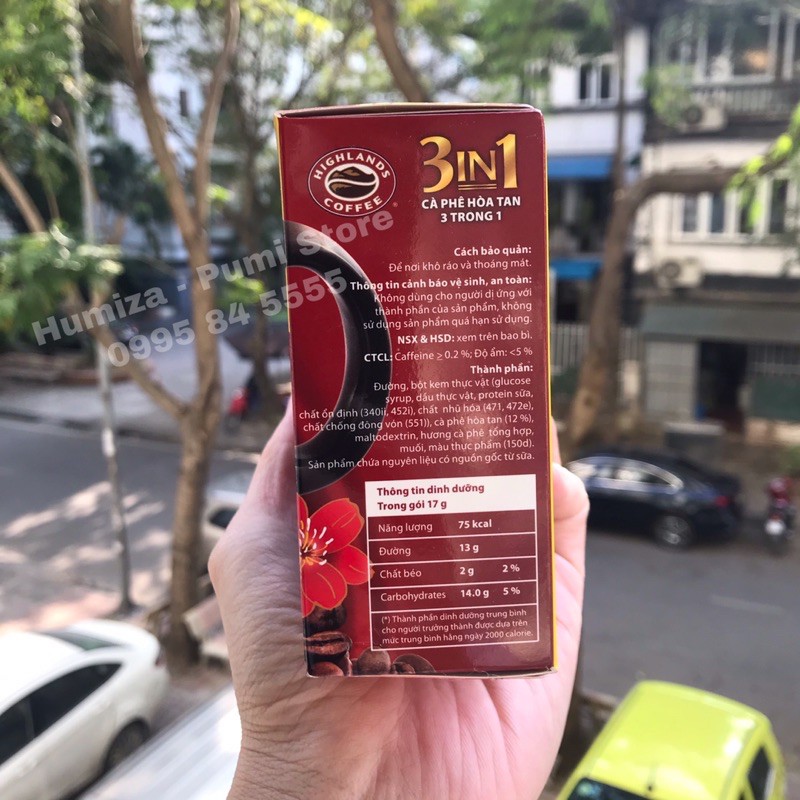 Cà phê Highlands coffee 3in1 hoà tan (10 gói x 17g)