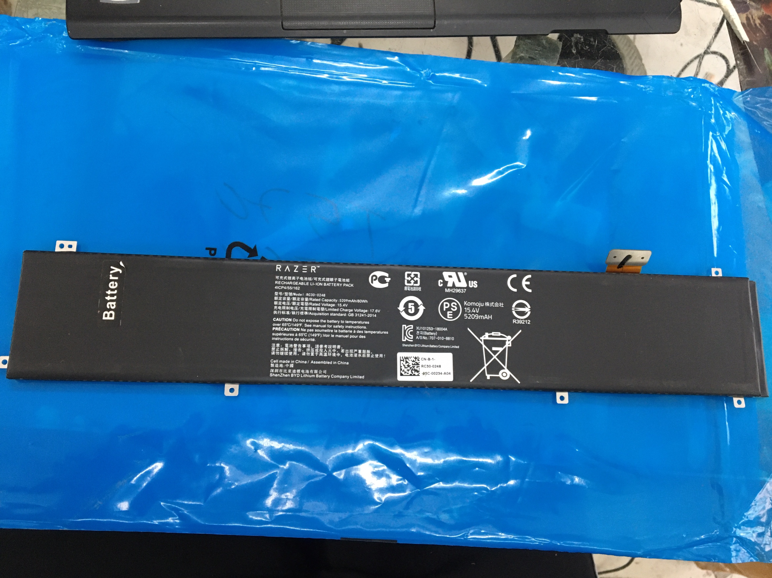 Battery original razer blade 15 advanced 2018 80wh rc30 0248 zin