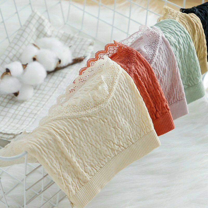 Quần Lót Nữ Cotton Nhăn Kháng Khuẩn Co Dãn 4 Chiều