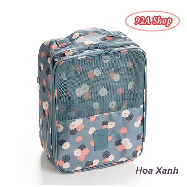 túi đựng giầy dép 3 ngăn cỡ đại treo tay kéo vali 7