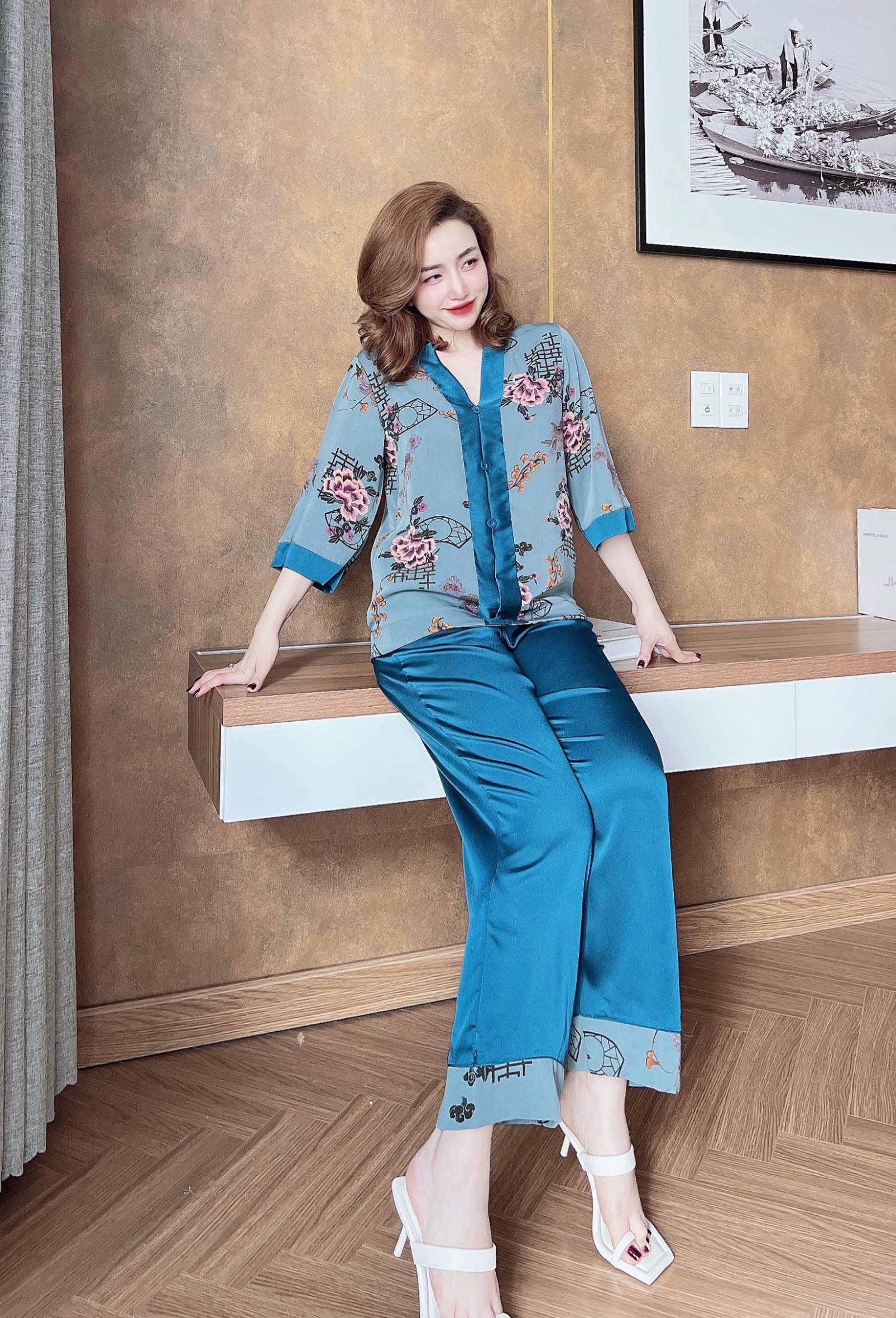 Bộ Lam Bigsize Đi Lễ Chùa