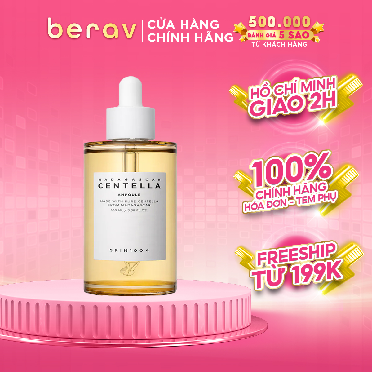 Tinh Chất Giảm Mụn, Mờ Thâm, Làm Dịu Và Phục Hồi Da Skin1004 Madagascar Centella Ampoule 100ml