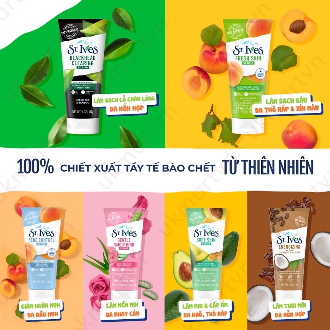 Sữa rửa mặt tẩy tế bào da chết St.Ives
