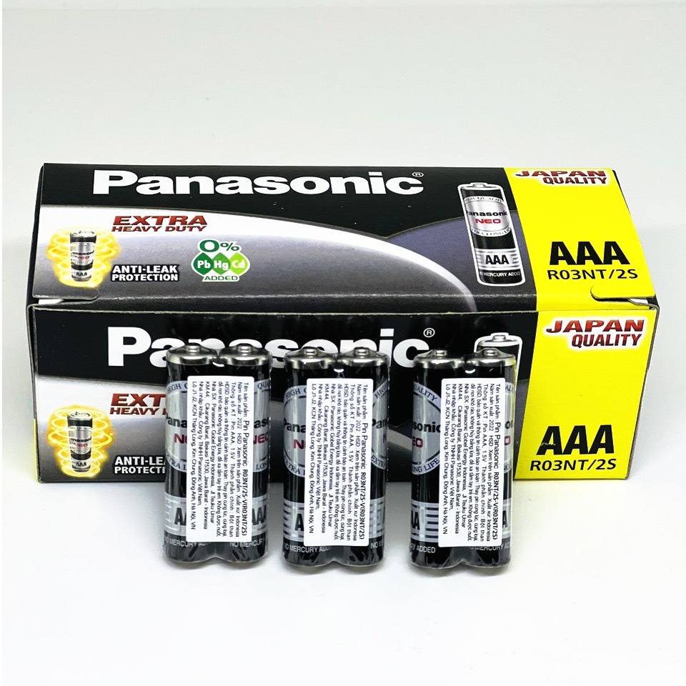 Vĩ 2 viên pin tiểu panasonic , pin remote AAA