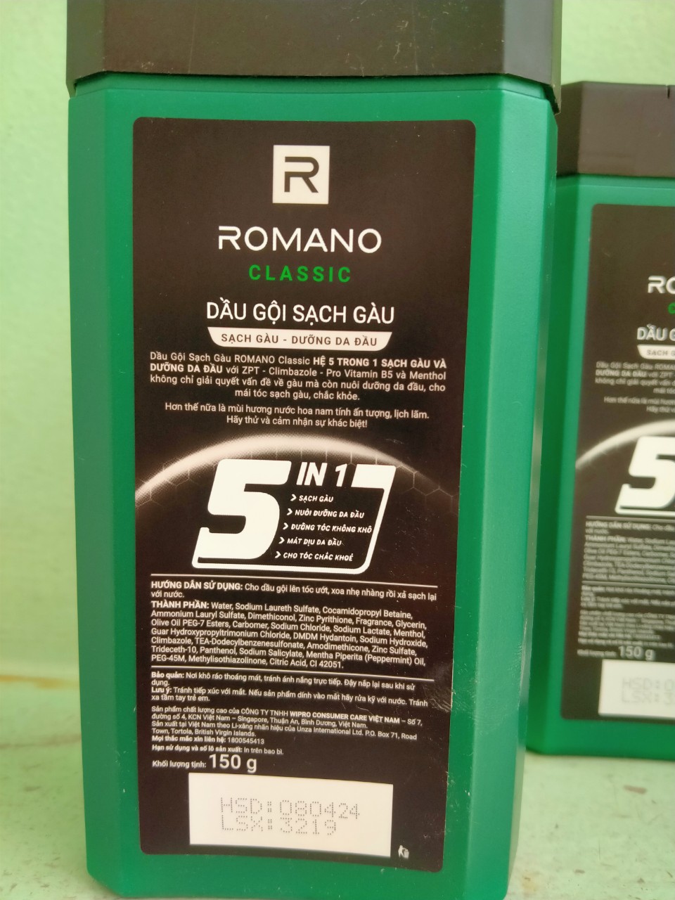Combo 2 Chai Dầu Gội 5 In 1 Romano 150gram