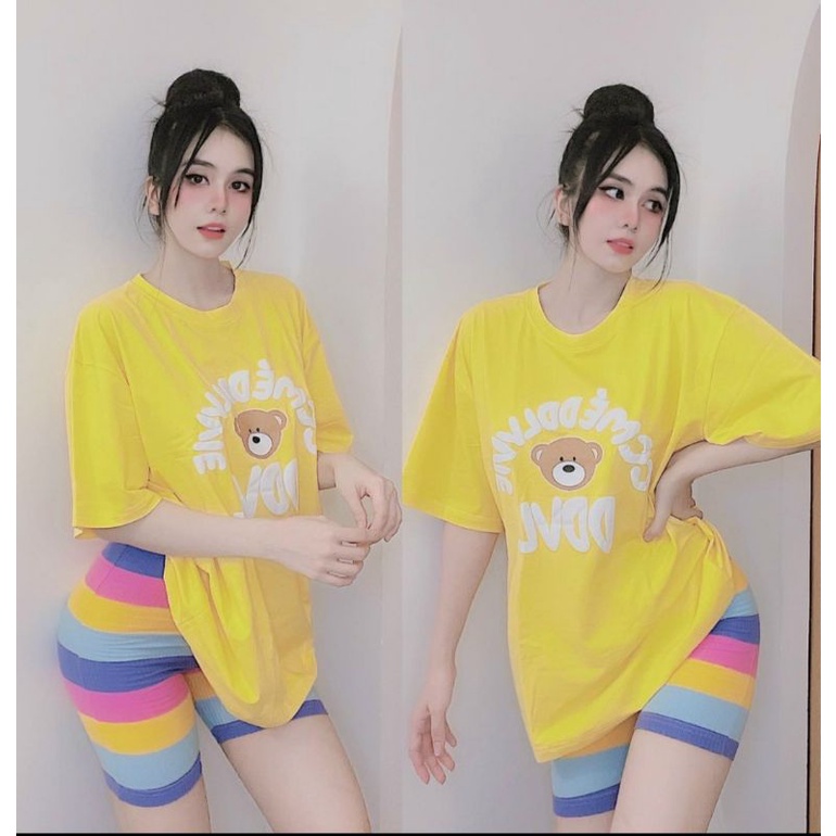 Set áo phông kèm quần ngố ( hình thật ở cuối )