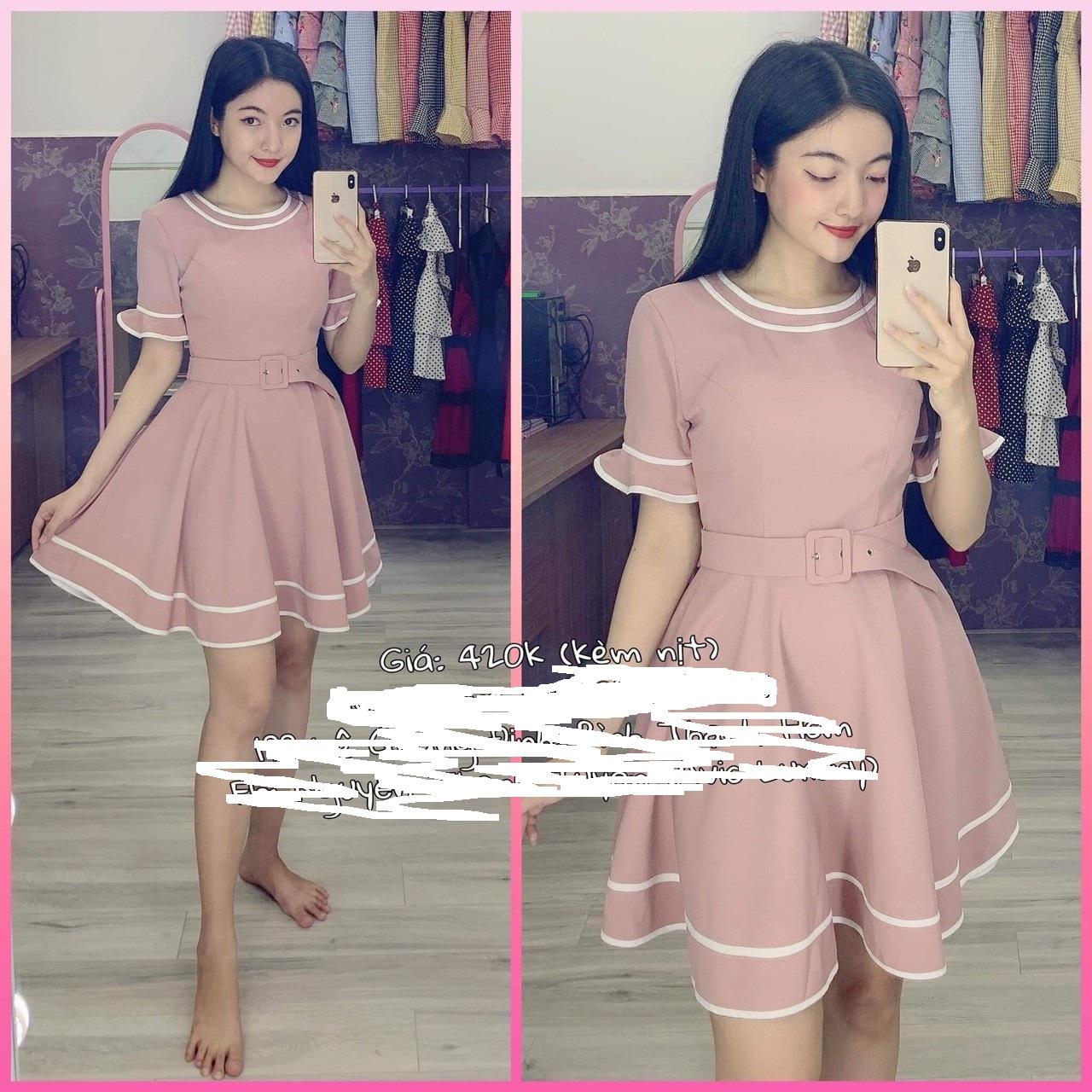 [HCM]Đầm Xinh Kèm Thắt Lưng siêu xinh