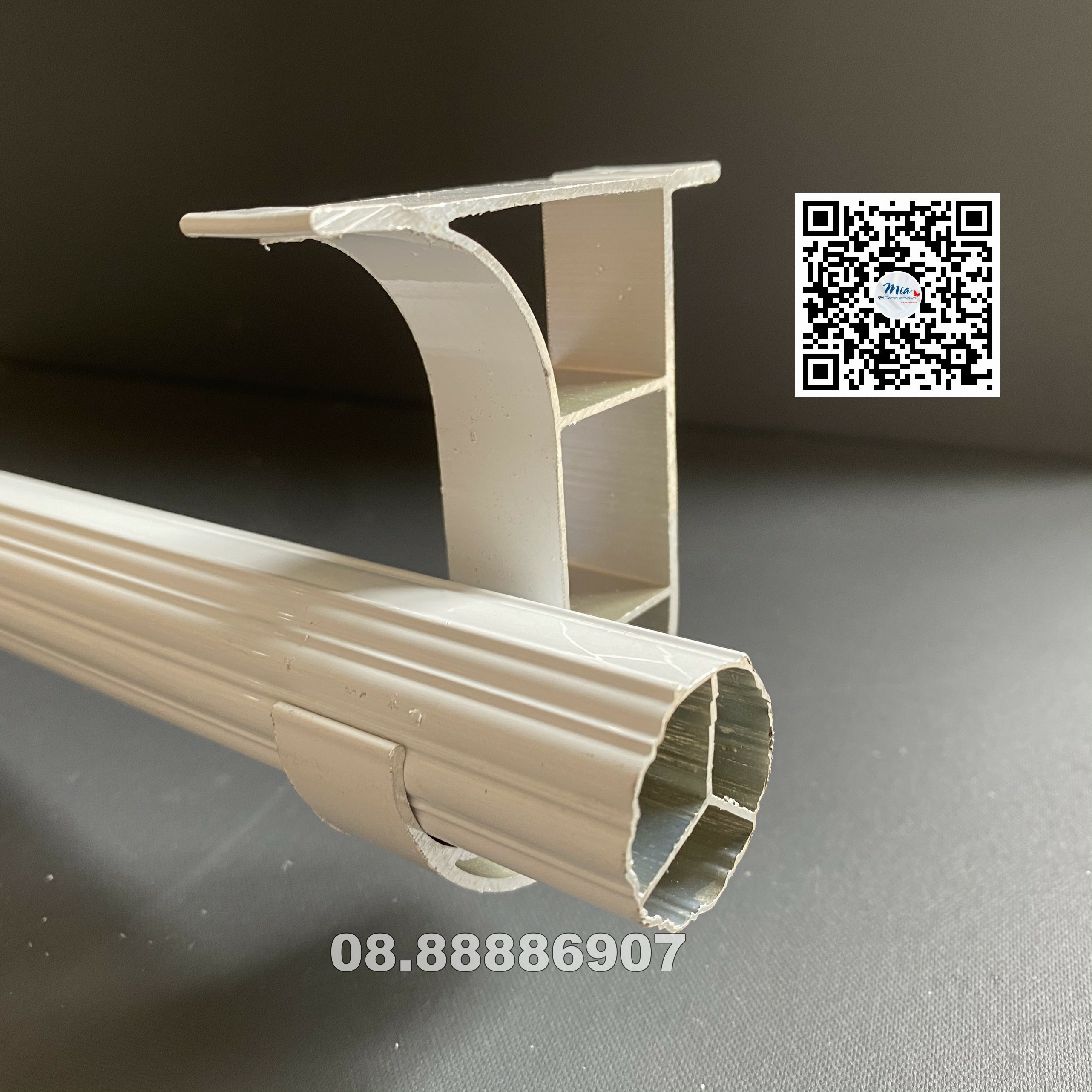 Thanh treo màn cửa, rèm cửa nhôm hợp kim sơn tĩnh điện, đã bao gồm phụ ...