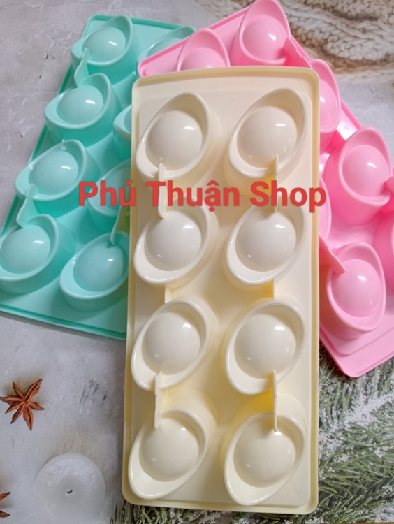 KHAY ĐÁ, ĐỔ THẠCH RAU CÂU HÌNH THỎI VÀNG, 8 THỎI / KHAY