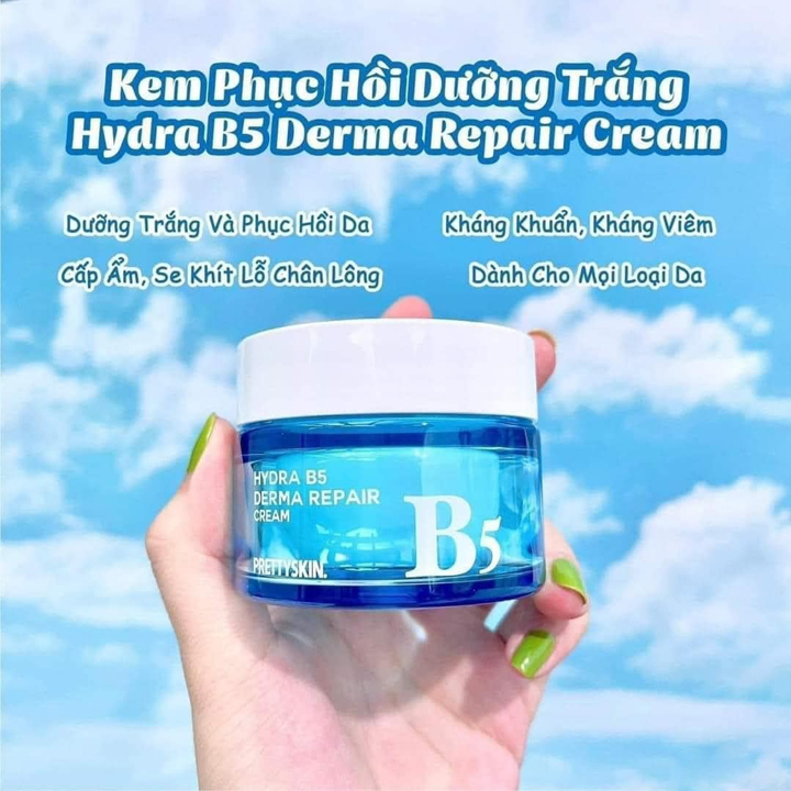 Kem dưỡng B5 phục hồi da Pretty Skin 52ml Hàn Quốc dưỡng ẩm dưỡng trắng phục hồi giúp da mềm mại đàn hồi