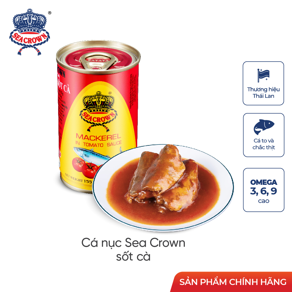 Combo 5 lon cá Nục Sea Crown sốt cà