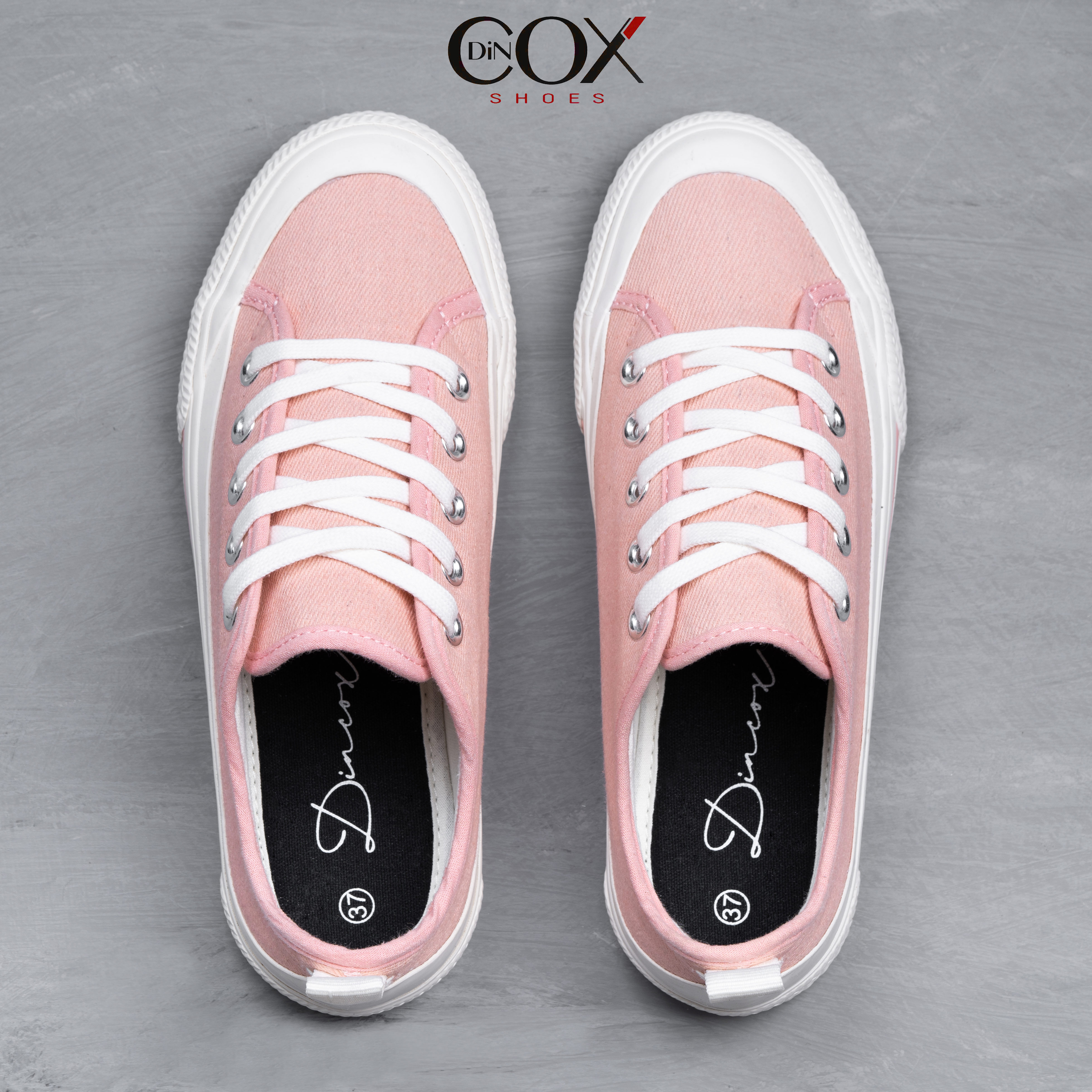 Giày Sneaker Vải Canvas Nữ DINCOX C20 Pink Đơn Giản Sang Trọng Chính Hãng