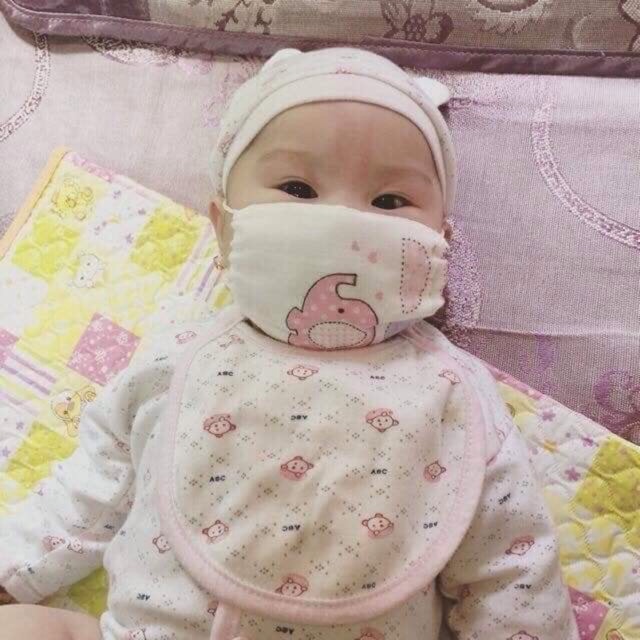 Khẩu trang xô nhật 4 lớp cho bé