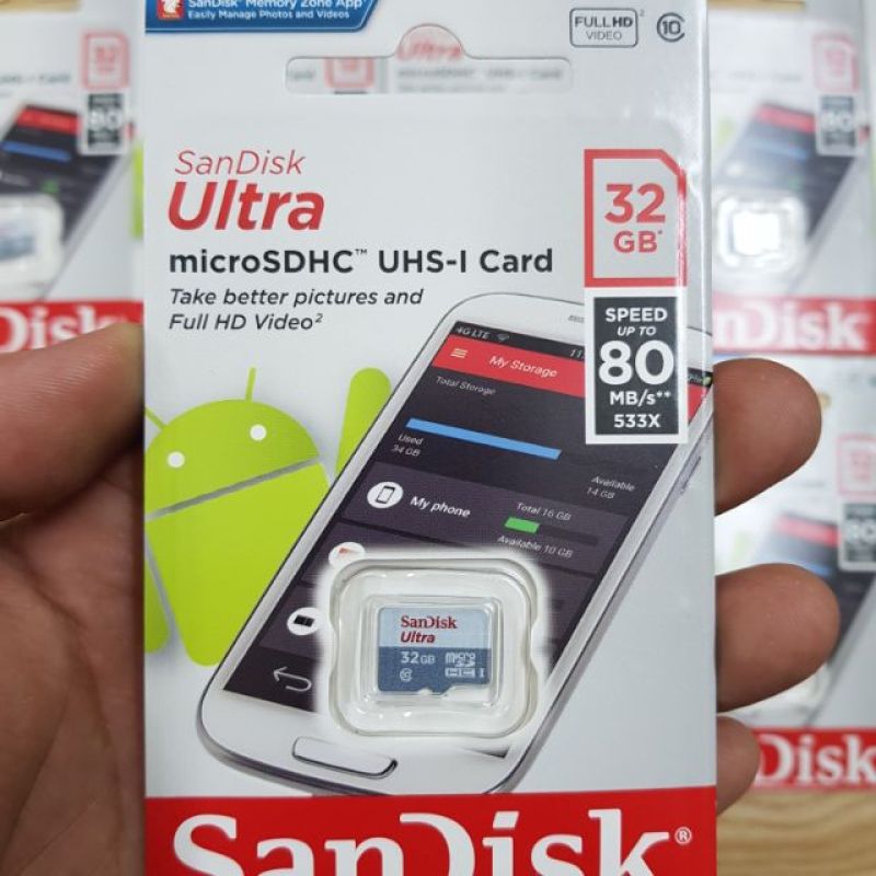Thẻ Nhớ Micro SD Sandisk 32GB, 128GB, 256GB Bảo Hành 5 Năm Chính Hãng