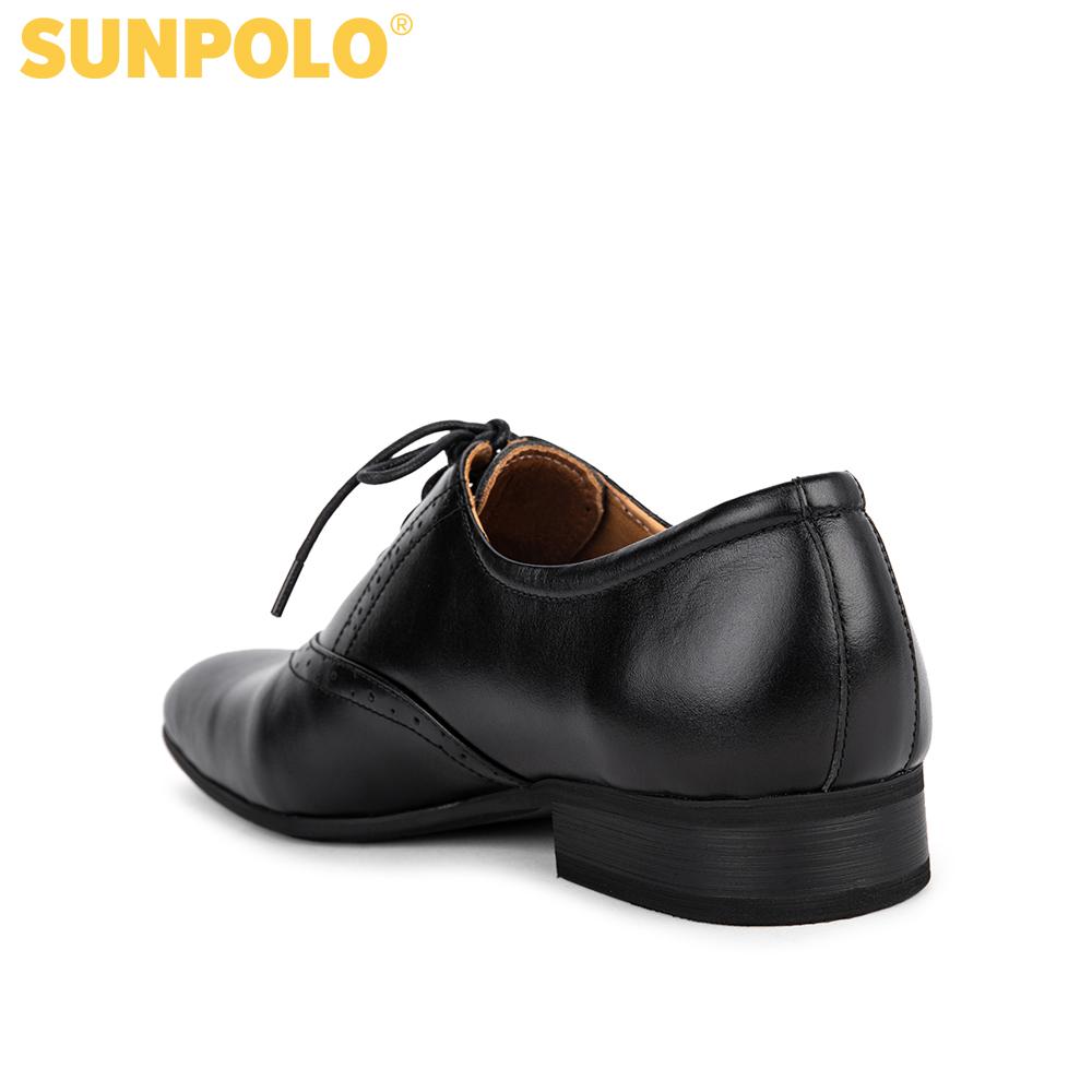 Giày Tây Nam Da Bò SUNPOLO KS5572D (Đen)