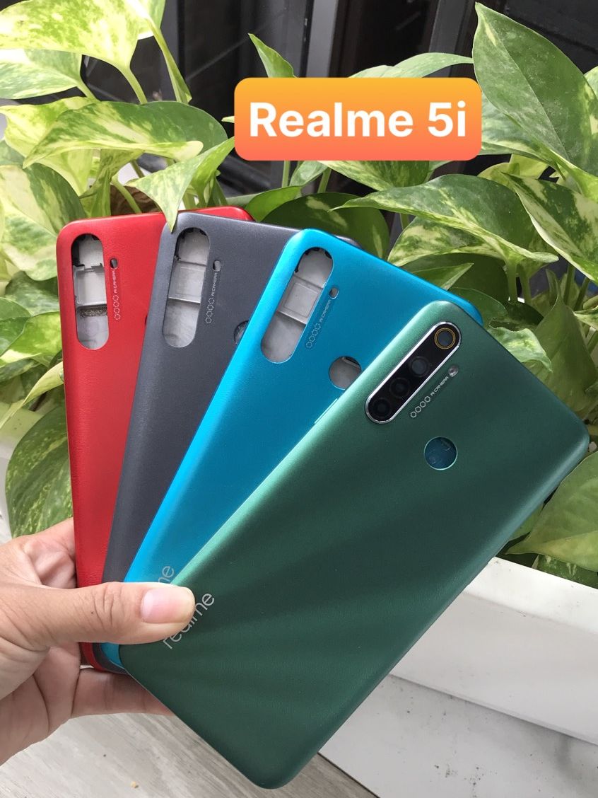 Bộ vỏ sườn Realme 5i zin (kèm nút bấm ,kính camera)