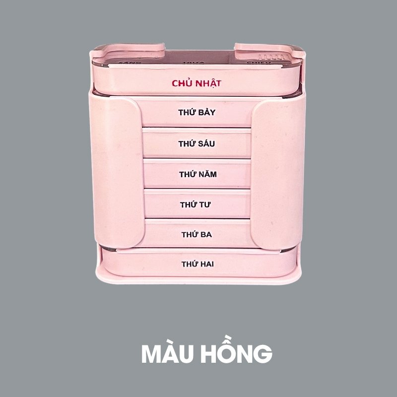 Hộp chia thuốc 7 ngày 3 ngăn TS 275, hộp đựng thuốc - phiên bản màu mới, hộp chia thuốc, hộp chia ngăn, hộp thuốc chia ngăn, hộp đựng thuốc chia ngăn, hộp đựng, hộp