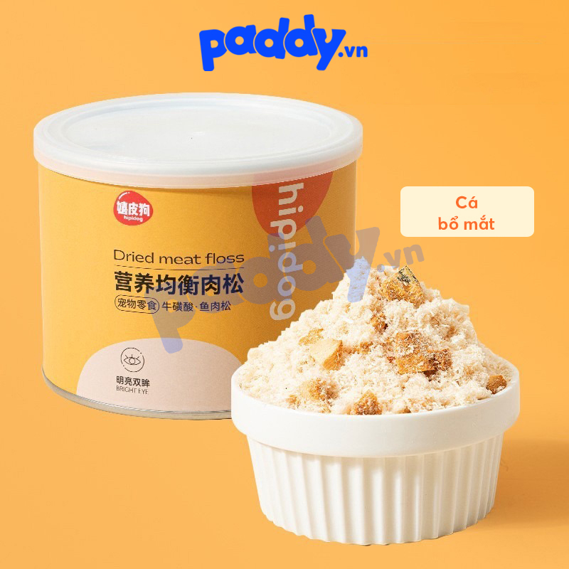 Chà bông ruốc gà cho chó mèo hipidog 100g