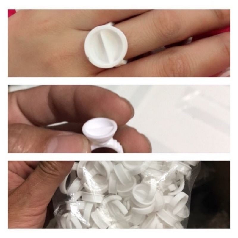 nhẫn đựng keo nối mi, nút đựng keo mi (100 cái )