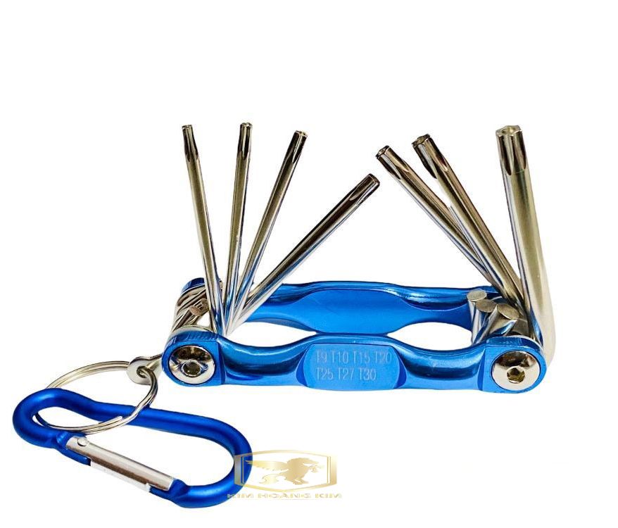 Bộ lục giác gập đa năng cầm tay 8 chi tiết hàng cao cấp công nghệ Móc Khóa xe Tiện Lợi