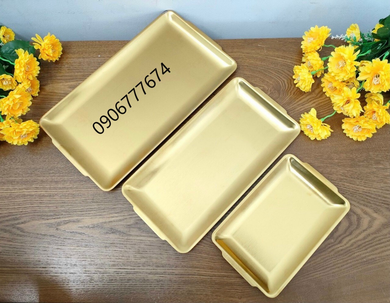 Dĩa inox đựng thịt nướng Hàn Quốc chữ nhật đủ size