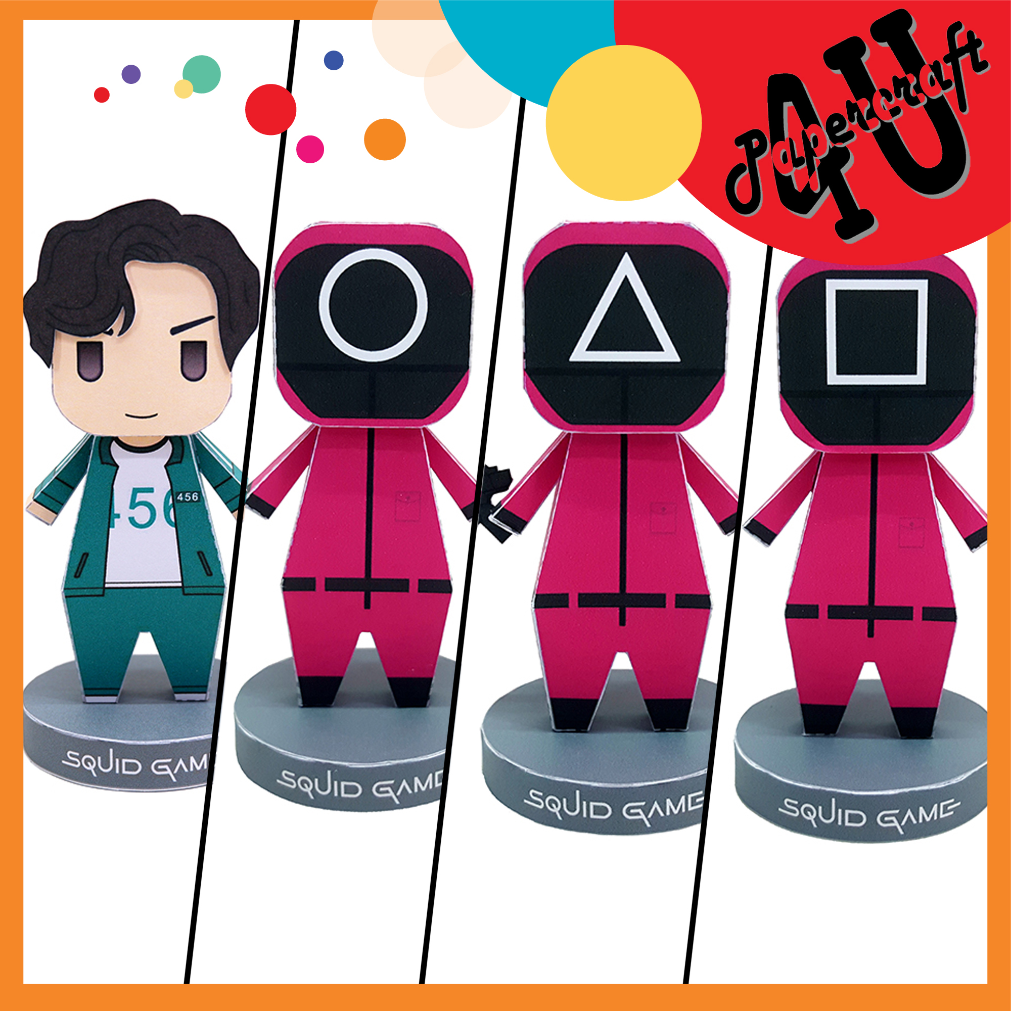Mô hình giấy 3D nhân vật Sqid Game