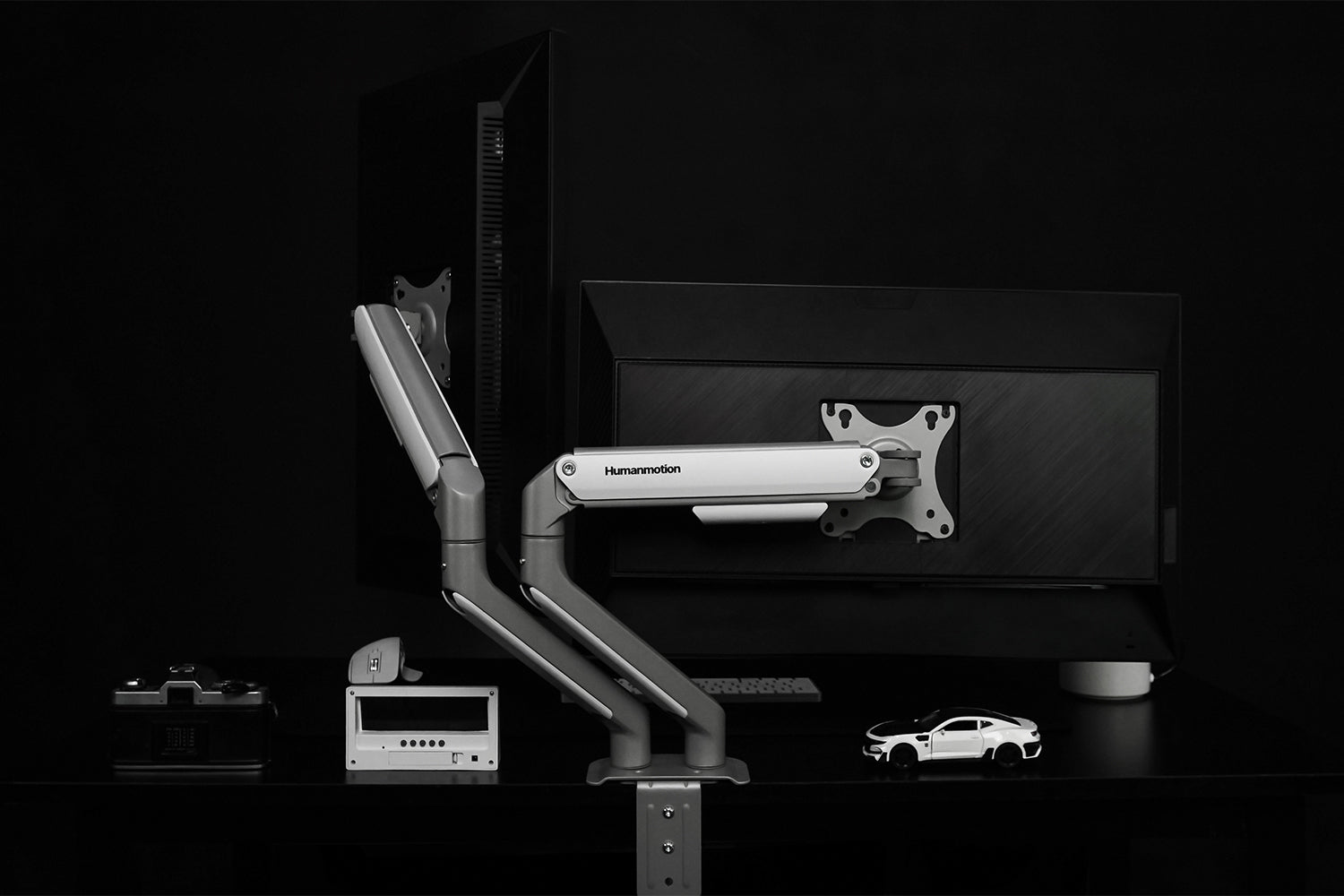 Giá đỡ màn hình Humanmotion T6 Pro Dual 2025 - Arm nâng màn 17-32', tải trọng 2-9kg, trợ lực piston