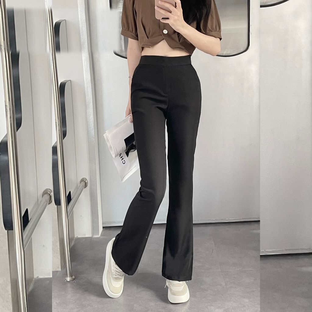Quần legging ống loe dài tập yoga UNDERCOOL Legging Ống Loe Cạp Cao nâng mông Dài umi bigsize có túi