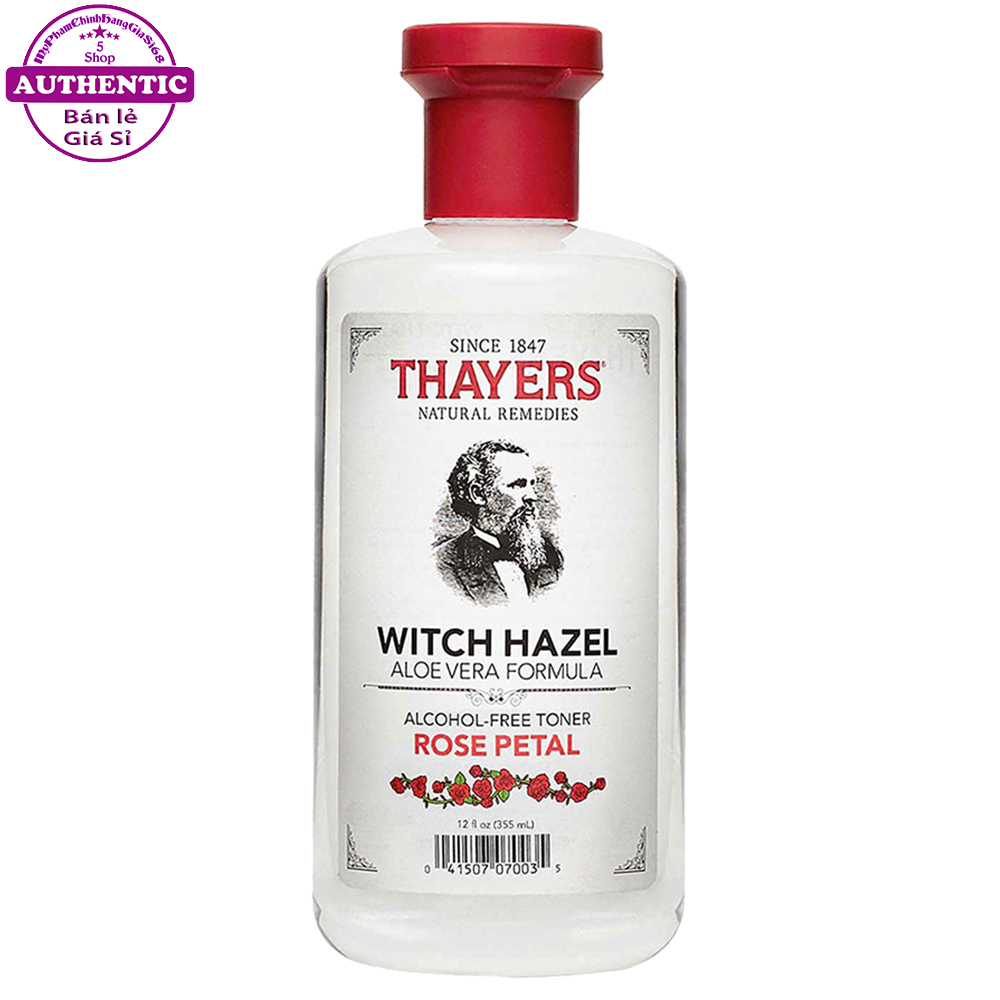 NƯỚC HOA HỒNG KHÔNG CỒN THAYERS ALCOHOL FREE WITCH HAZEL TONER( ROSE PETAL)