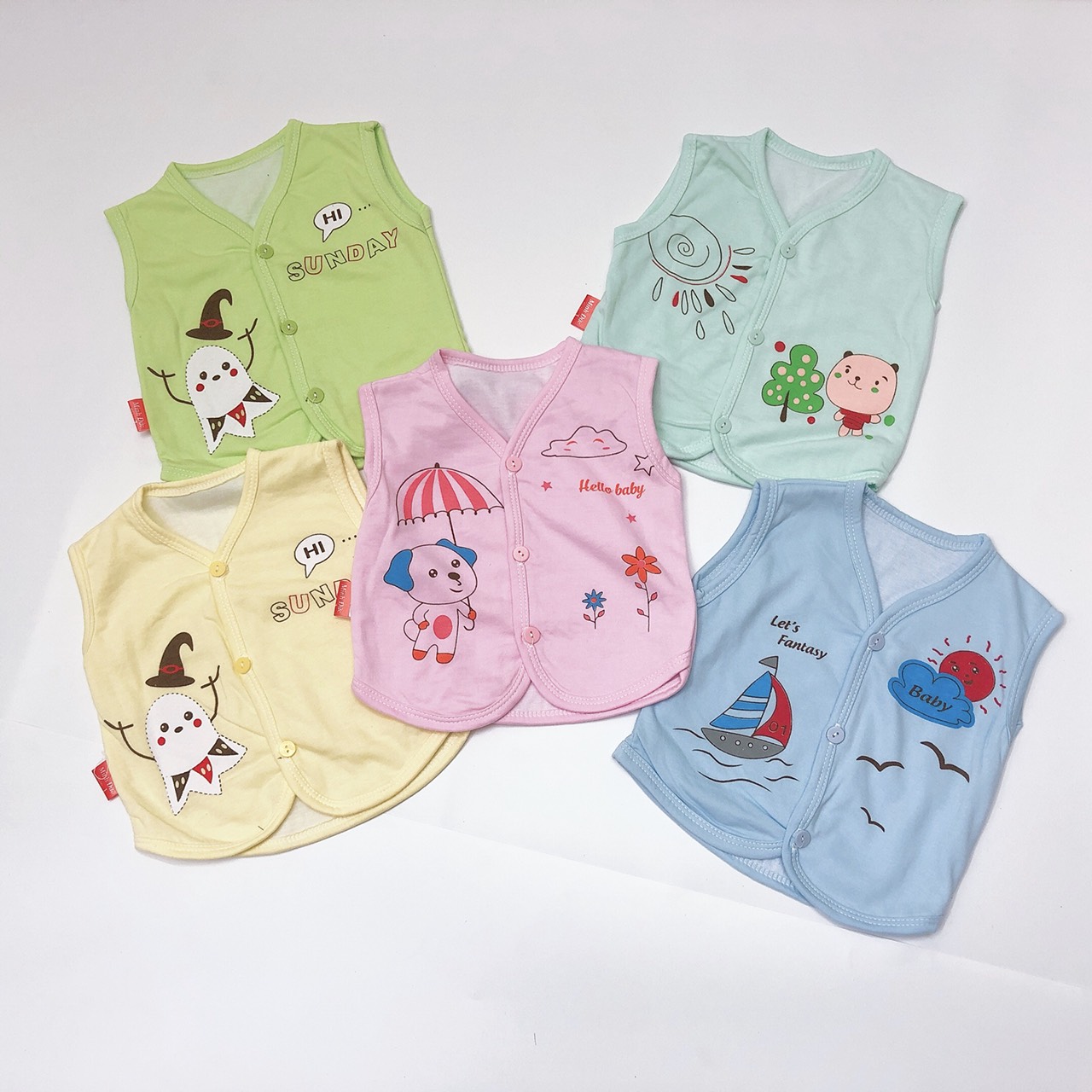 Áo Gile cotton 2 lớp cho bé