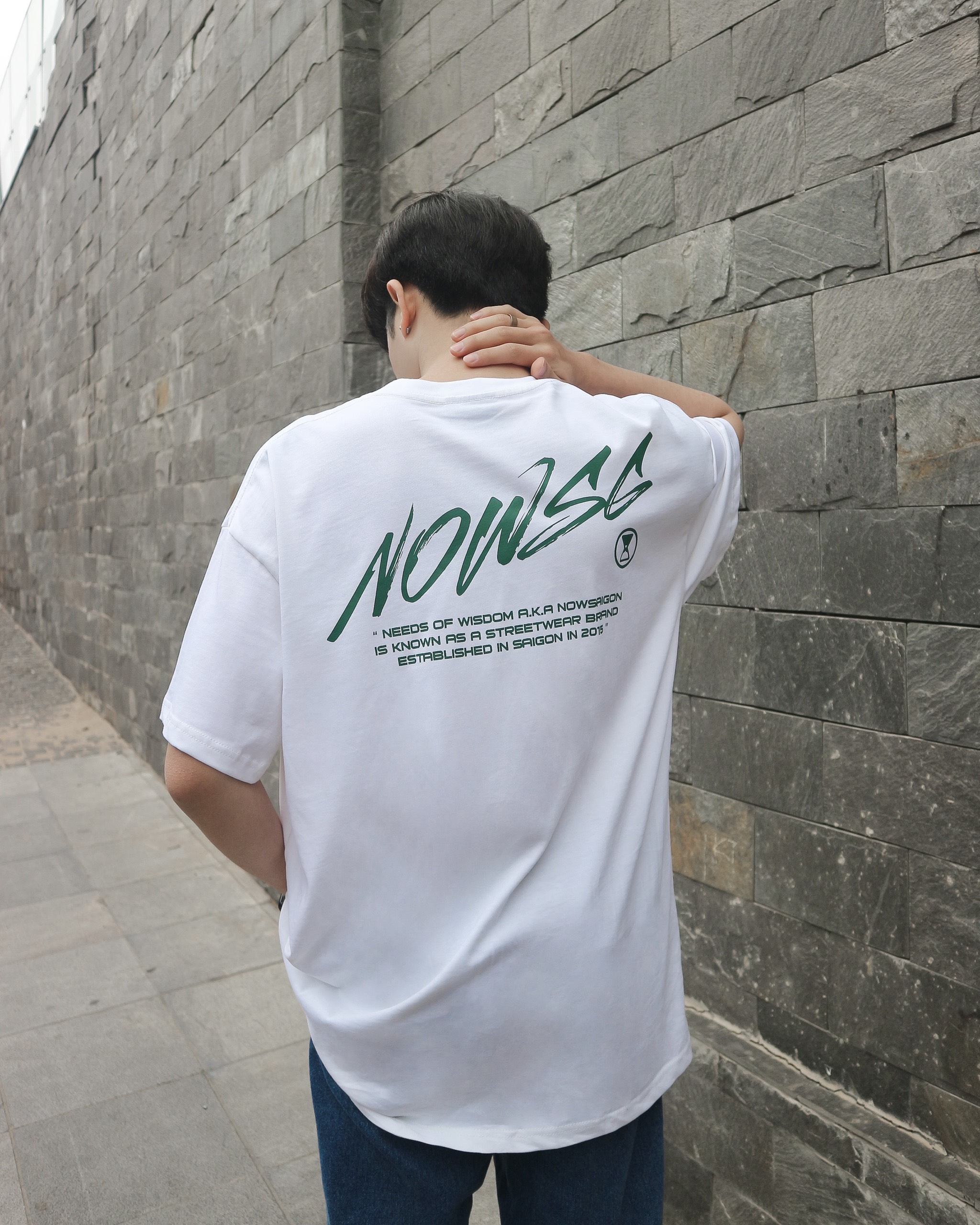 Áo thun NEEDS OF WISDOM Nowsaigon Brush Tee - White