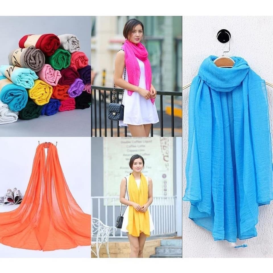 Khăn choàng đũi nhẹ phong cách Hàn Quốc