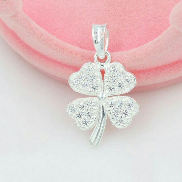 Mặt Dây Chuyền Cỏ 4 Lá Bạc