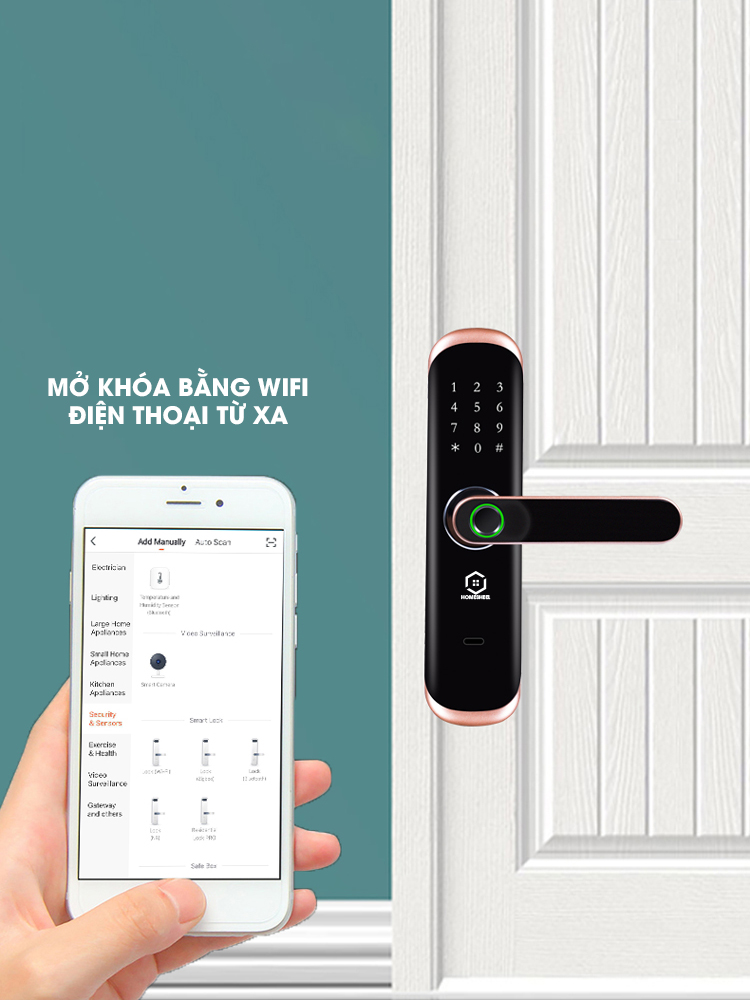 [HCM]Khóa vân tay Smart Lockdoor Homesheel L1