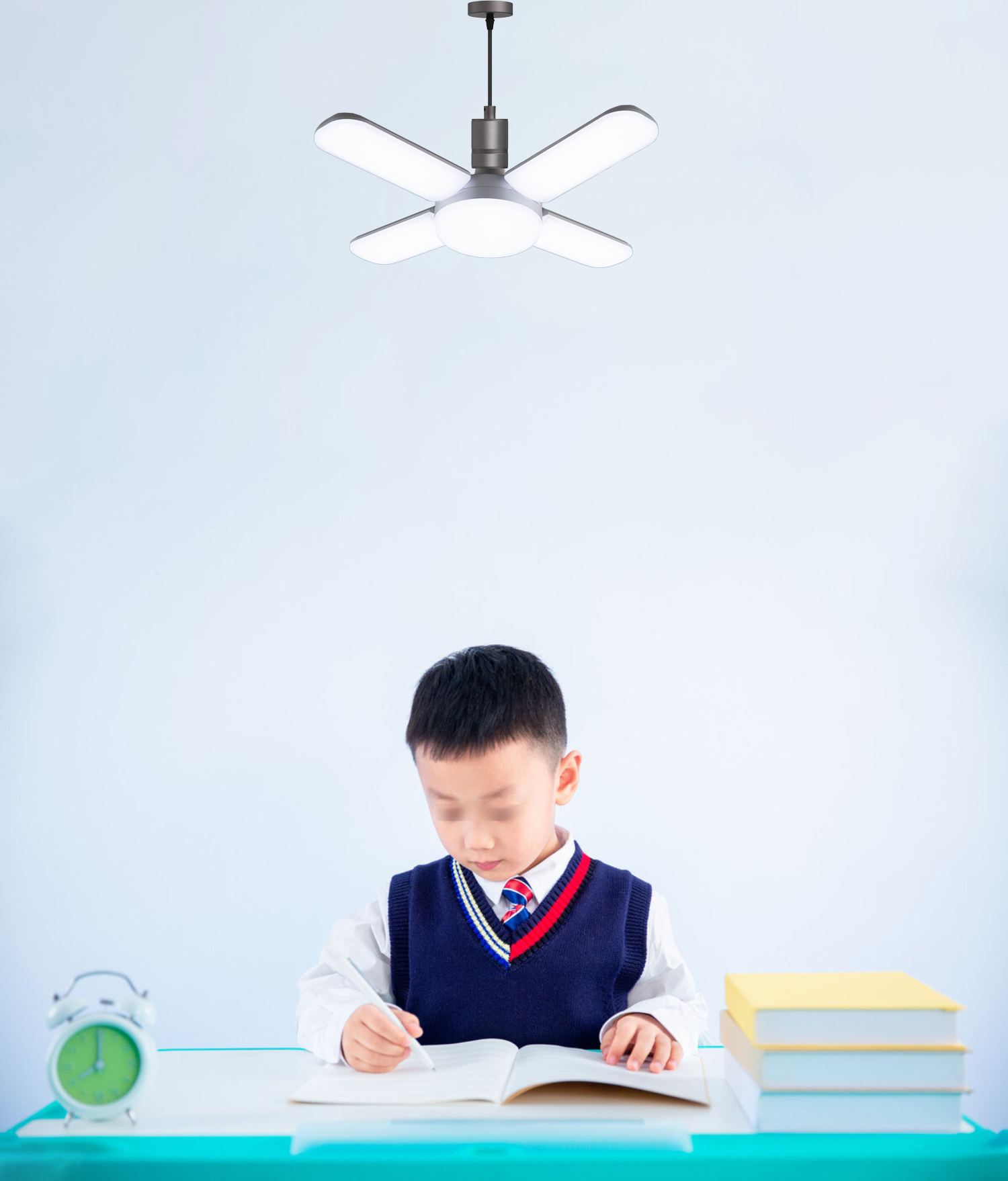 Bóng Đèn Led Hình 3 Cánh Quạt  45W 4 Cánh Quạt+1 công suất 60W 5 Cánh Quạt+1 75W chuẩn đuôi E27 ánh sáng trắng siêu sáng