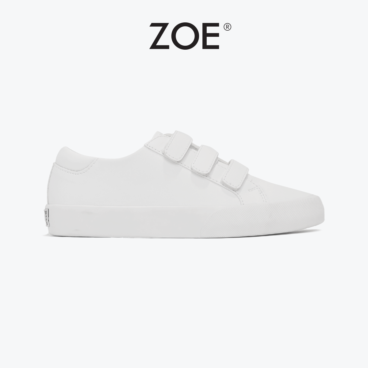 Giày Sneaker Trắng Quai Dán Zoe (Giày Thể Thao Trắng Hook N'Loop - SK005) | Zoe Official