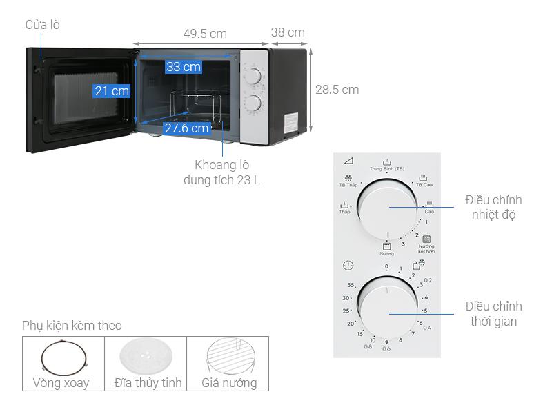 [HCM]Lò vi sóng Electrolux EMG23K38GB 23 lít