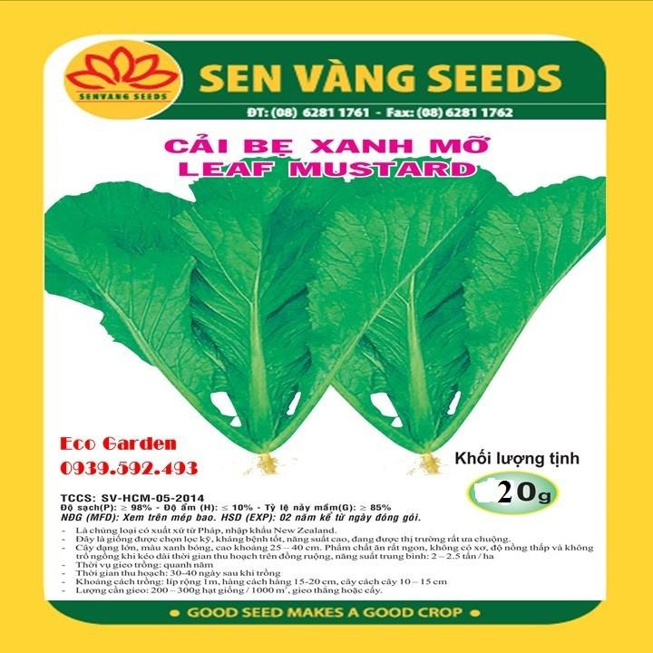 Hạt Giống Cải Bẹ Xanh Mỡ No.2 Phú Nông - 20g