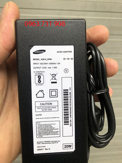 adapter-nguồn màn hình sam sung 14v 1.43a