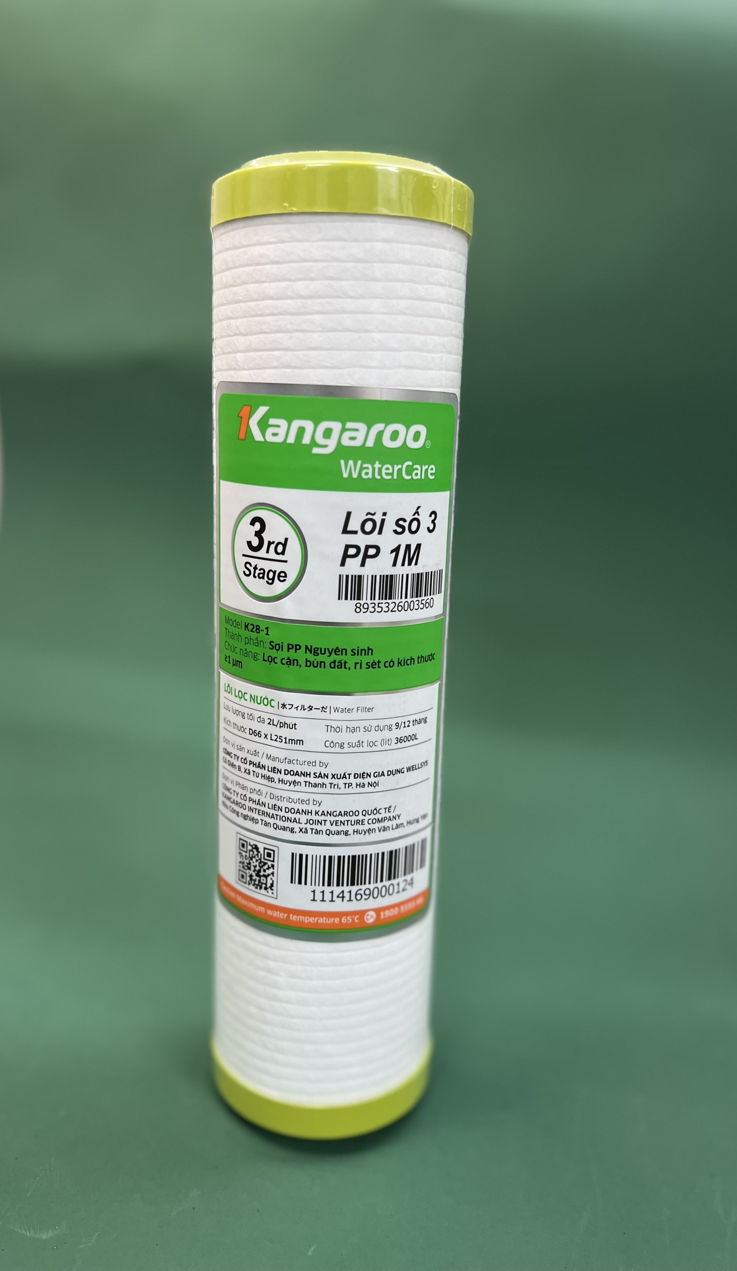 Lõi lọc nước Kangaroo - Combo 3 lõi lọc 123