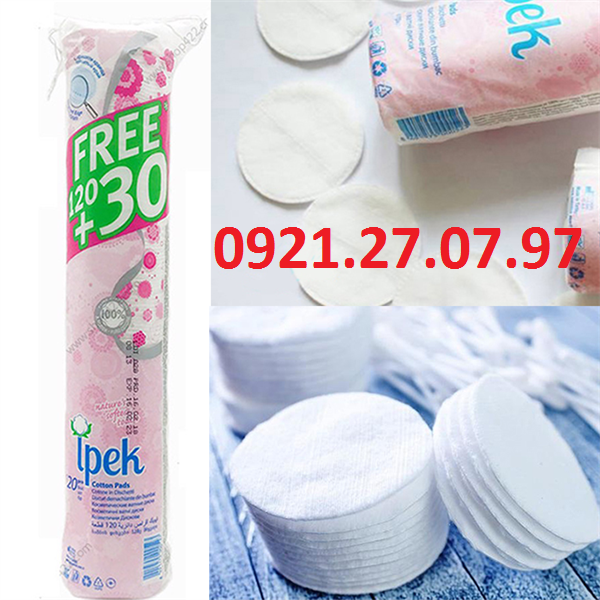 [SIÊU RẺ] combo 10 bông tẩy trang ipeck 150 miếng