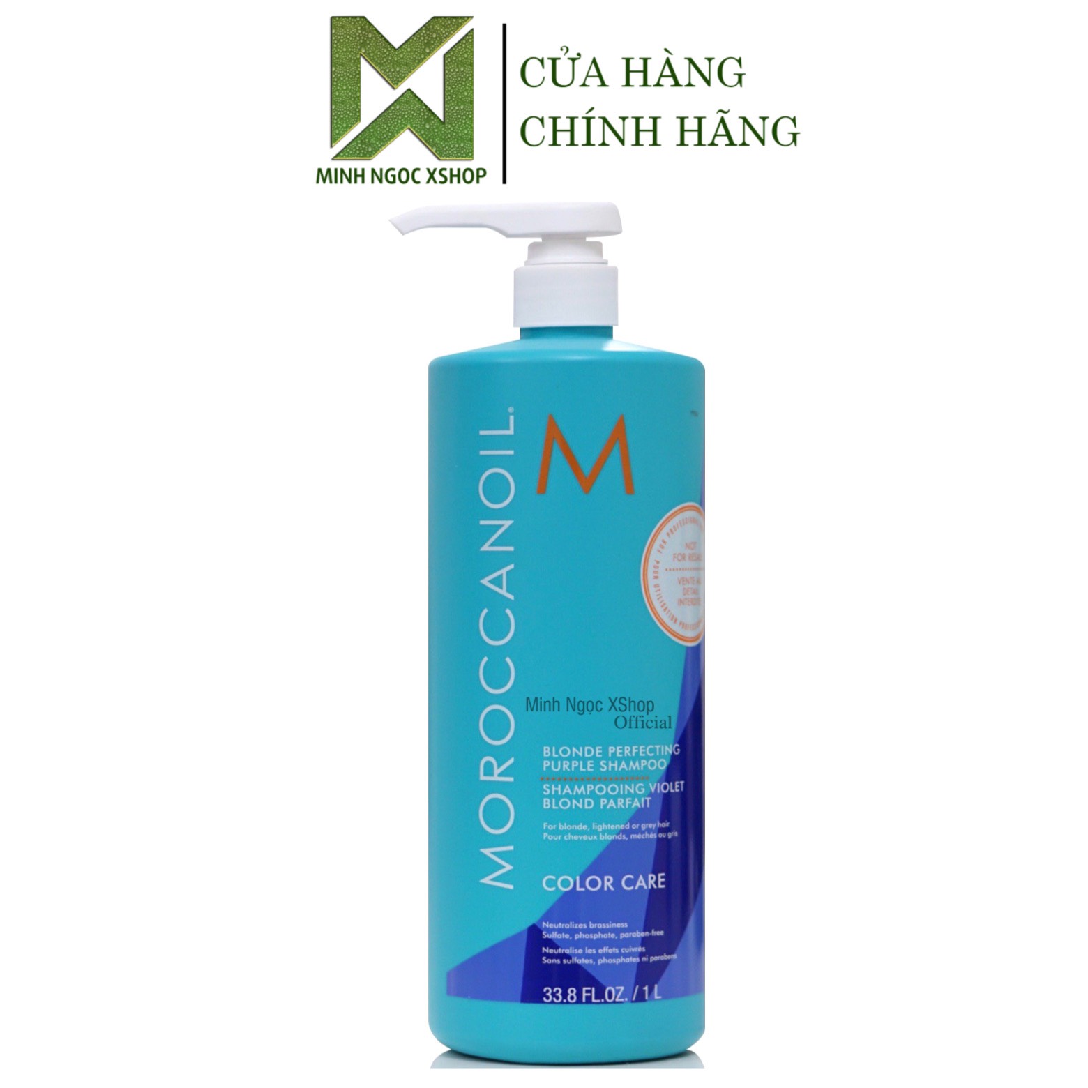 Dầu gội tím khử vàng Moroccanoil Blonde Perfecting 1000ml chính hãng