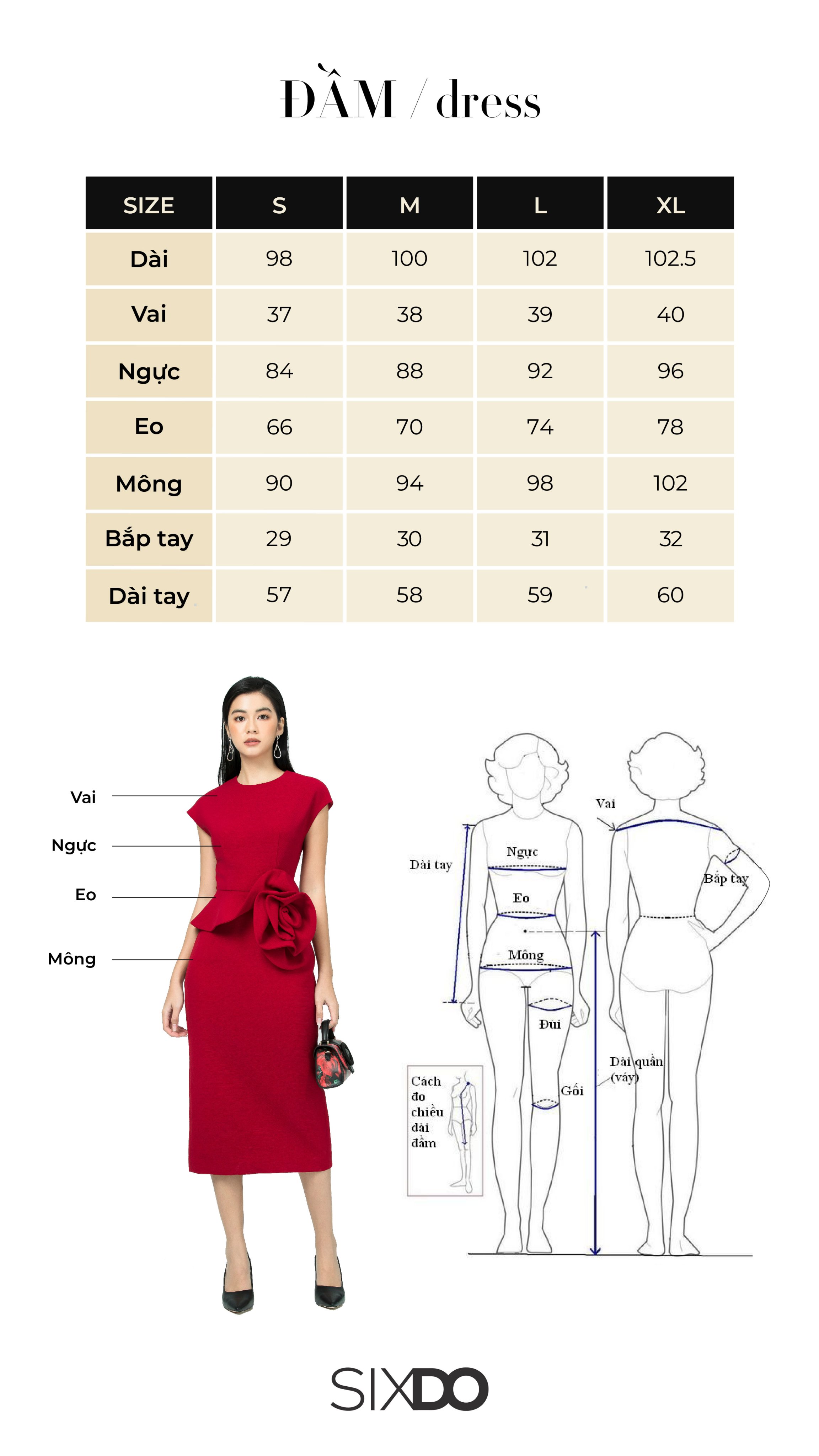 Chân váy gấm họa tiết hoa SIXDO (Sky Rose Midi Brocade Skirt)
