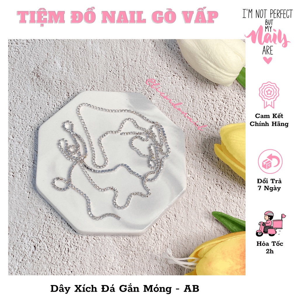 Set Dây Xích Đá Gắn Móng AB - Chiều dài dây 50cm