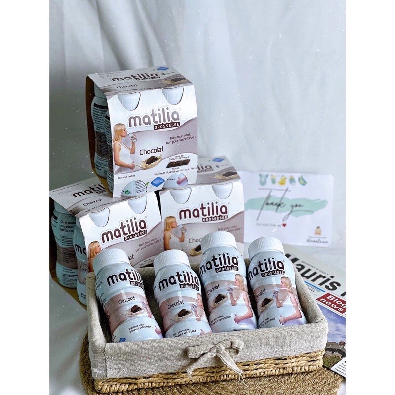 Sữa bầu Matilia Pháp đủ vị (4hộpx200ml) date 2025