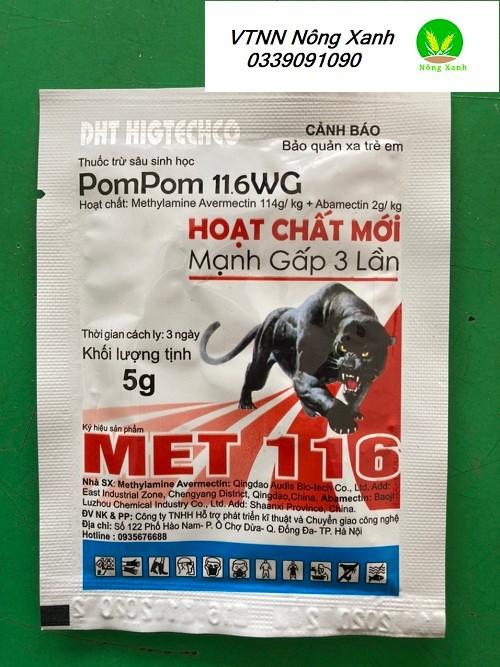 met 116 chuyên dùng cho thanh long - trừ bọ trĩ - chống mắc võng