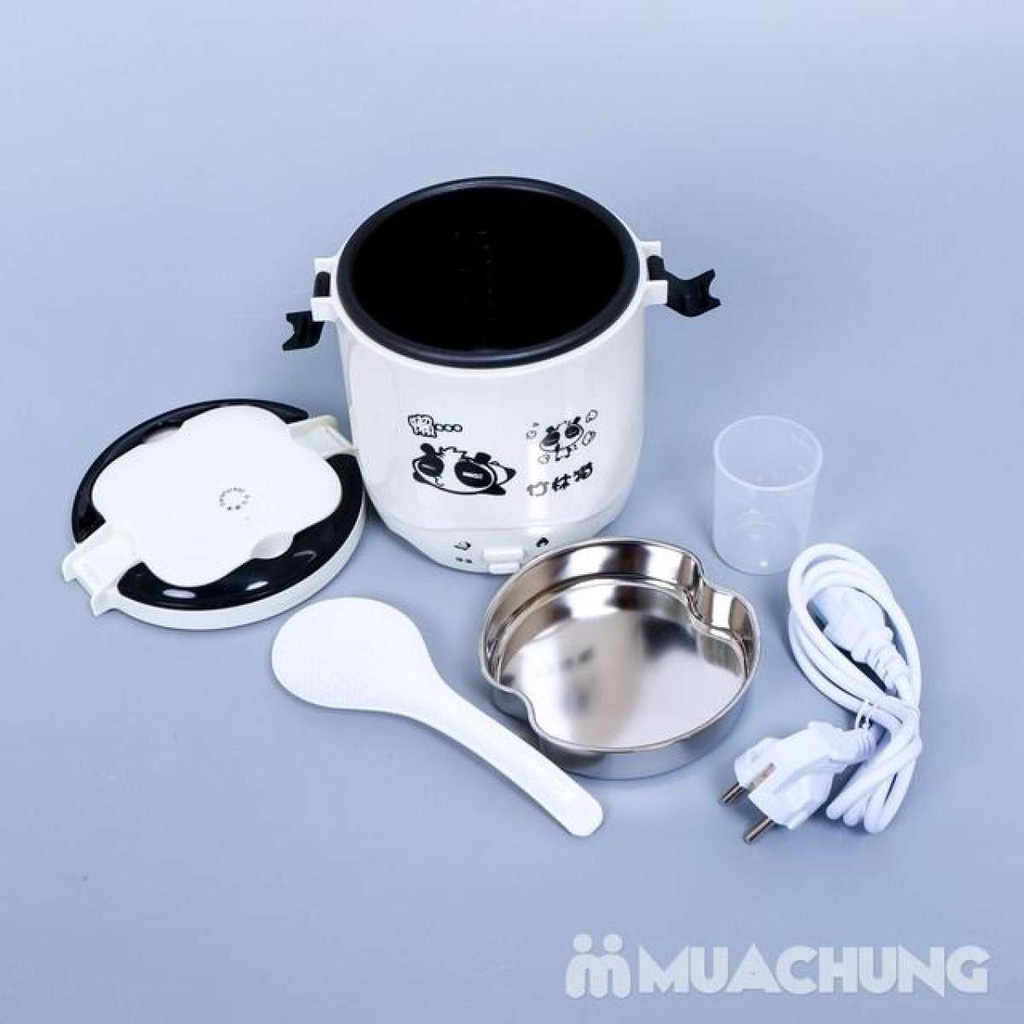 Nồi cơm điện Mini rice cooker cho 1 đến 2 người ăn, dung tích 0,5L kèm khay hấp thức ăn tiện lợi